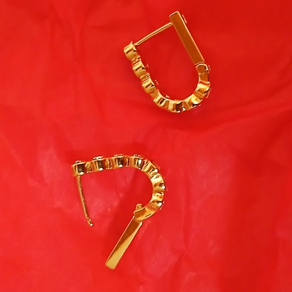 ❤️Madewell❤️ Tennis Collection Bezel Set Earrings💥Pale Gold 💥 - Picture 9 of 10